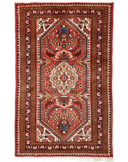 Tappeto Hamadan Persia marrone giallo 77x123