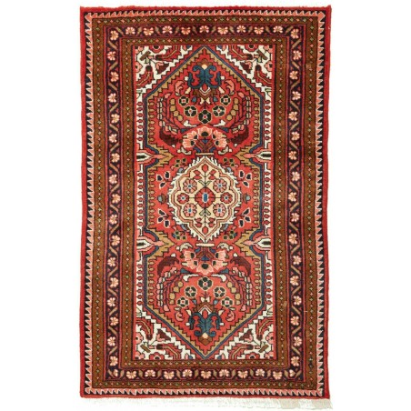 Tappeto Hamadan Persia marrone giallo 77x123