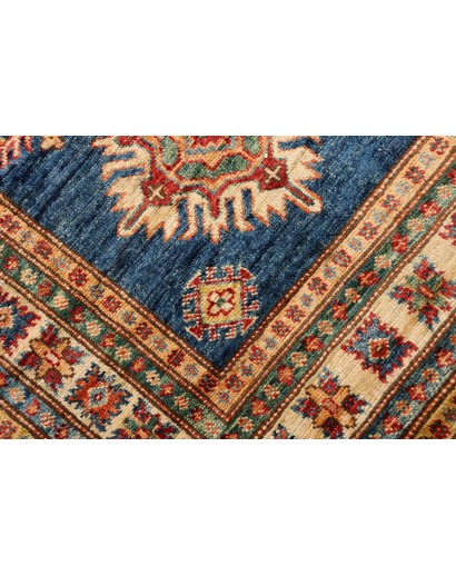 Tappeto Kazak Fine Pakistan azzurro arancione 83x386