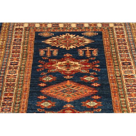 Tappeto Kazak Fine Pakistan azzurro arancione 83x386