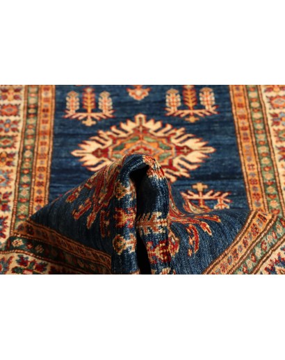 Tappeto Kazak Fine Pakistan azzurro arancione 83x386