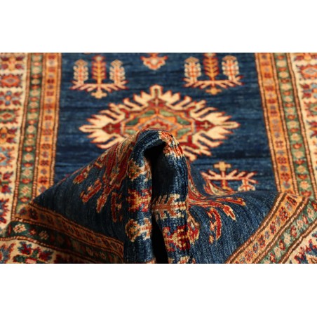 Tappeto Kazak Fine Pakistan azzurro arancione 83x386