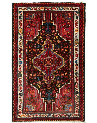 Tappeto Hamadan Persia grigio marrone 82x132