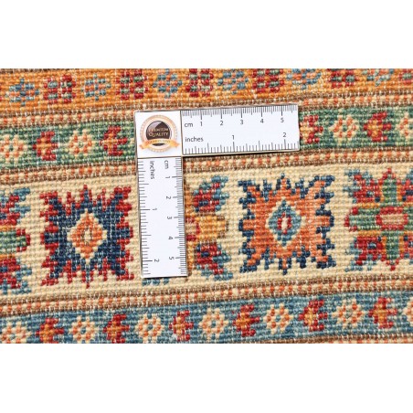 Tappeto Kazak Fine Pakistan azzurro arancione 83x386