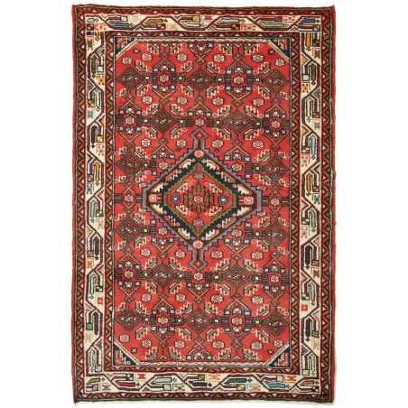 Tappeto Hamadan Persia marrone giallo 86x135