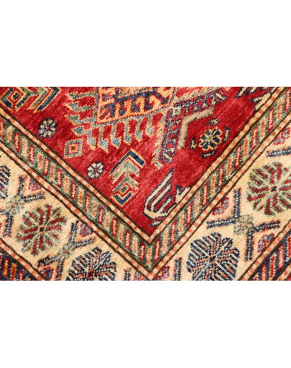 Tappeto Kazak Fine Pakistan rosso grigio 80x290