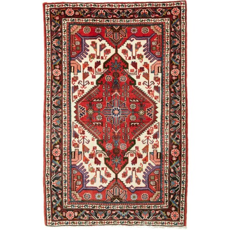 Tappeto Hamadan Persia marrone giallo 85x135