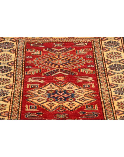 Tappeto Kazak Fine Pakistan rosso grigio 80x290