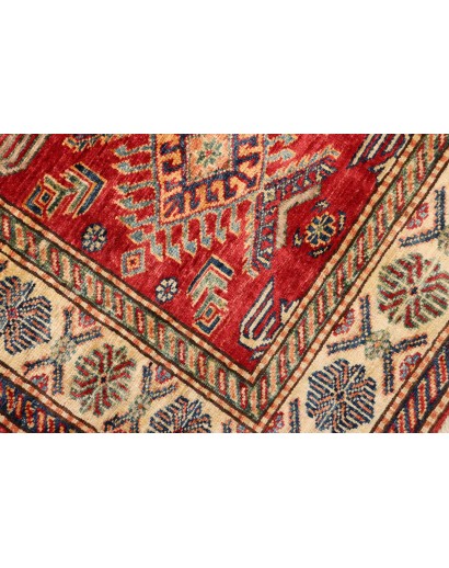 Tappeto Kazak Fine Pakistan rosso grigio 80x290