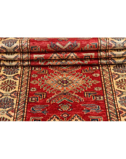 Tappeto Kazak Fine Pakistan rosso grigio 80x290