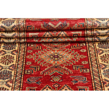 Tappeto Kazak Fine Pakistan rosso grigio 80x290