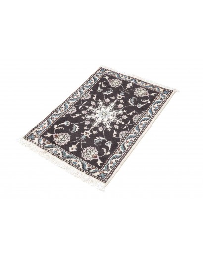 Tappeto Nain Kashmar Persia grigio bianco 60x90
