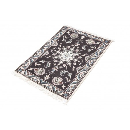 Tappeto Nain Kashmar Persia grigio bianco 60x90