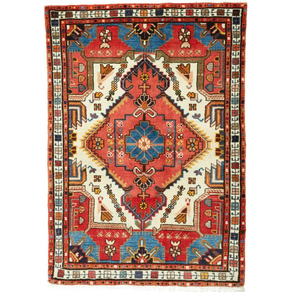Tappeto Hamadan Persia marrone grigio 85x120 Tappeto Hamadan Persia marrone grigio 85x120