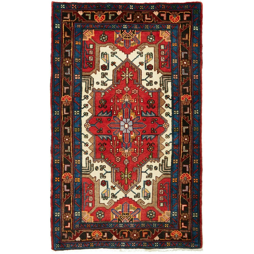 Tappeto Hamadan Persia grigio marrone 86x141 Tappeto Hamadan Persia grigio marrone 86x141