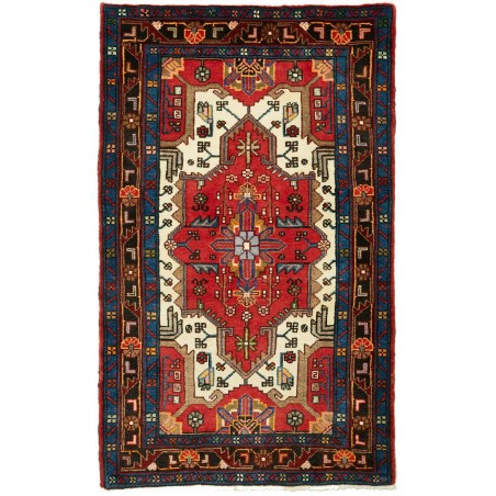 Tappeto Hamadan Persia grigio marrone 86x141