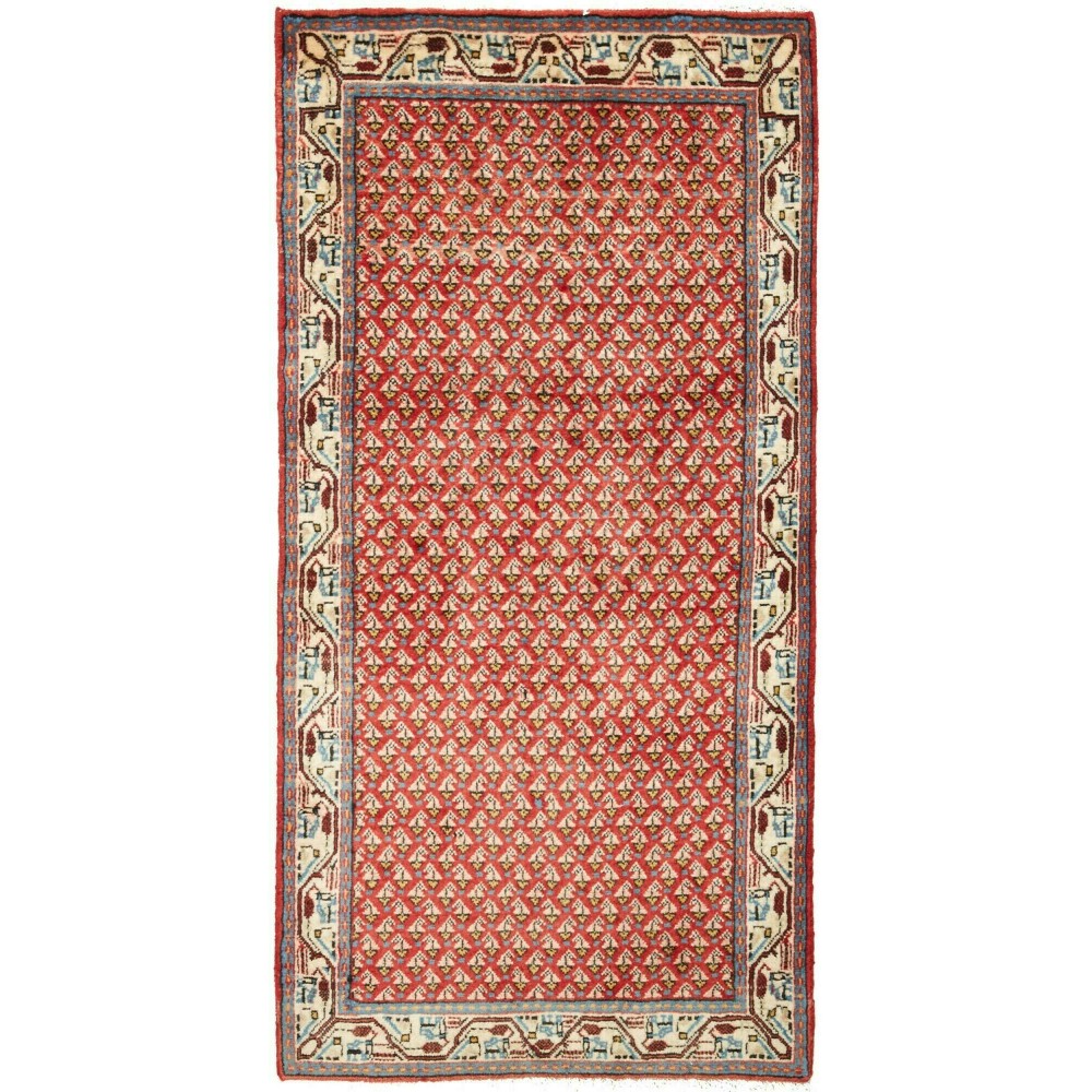 Tappeto Hamadan Persia rosso grigio 62x128 Tappeto Hamadan Persia rosso grigio 62x128