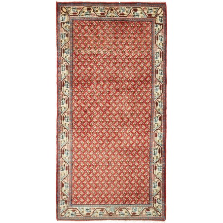 Tappeto Hamadan Persia rosso grigio 62x128