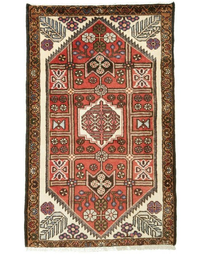 Tappeto Hamadan Persia marrone grigio 77x126
