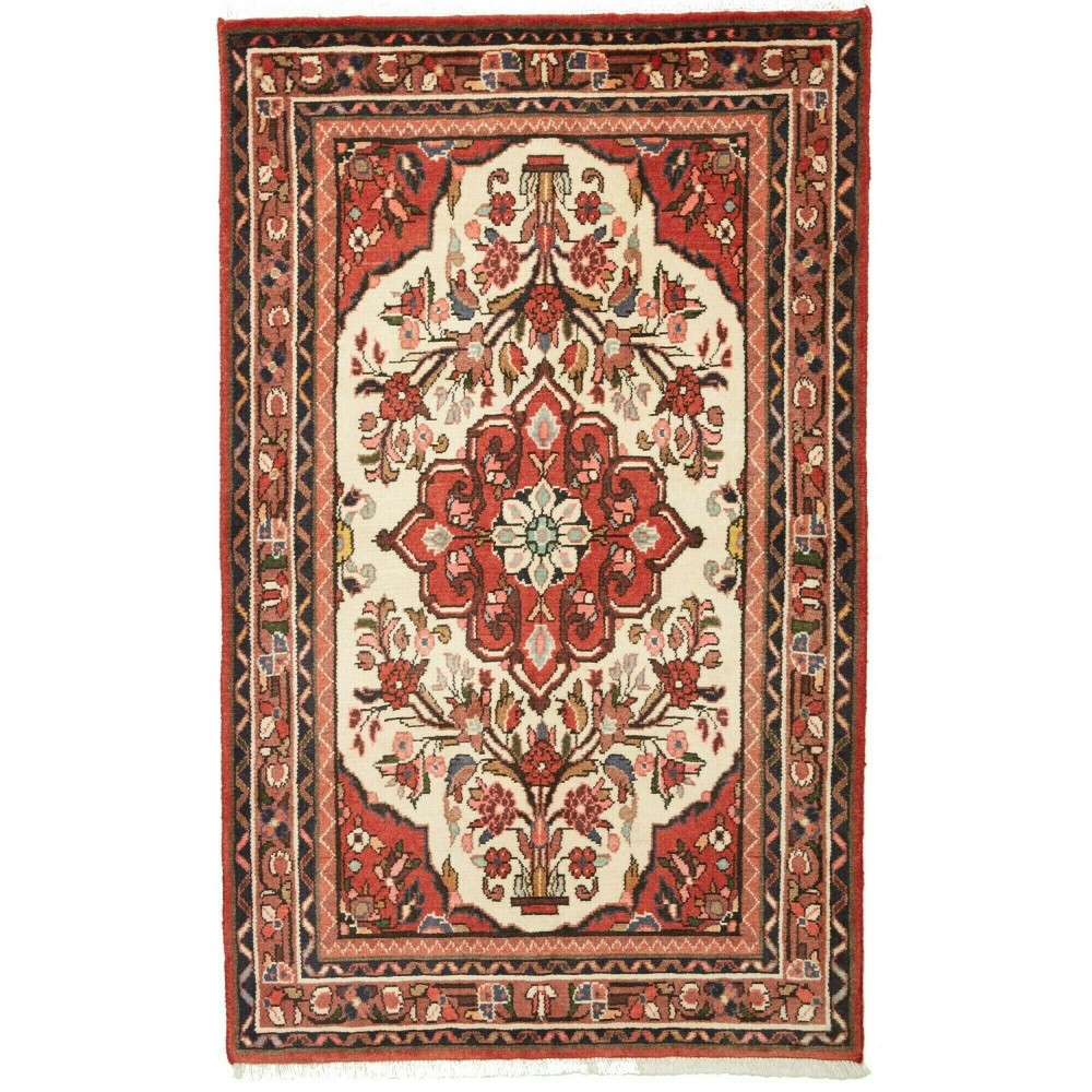 Tappeto Hamadan Persia marrone grigio 87x140 Tappeto Hamadan Persia marrone grigio 87x140