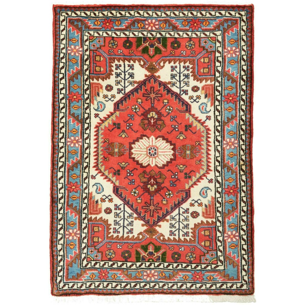 Tappeto Hamadan Persia marrone grigio 86x125 Tappeto Hamadan Persia marrone grigio 86x125