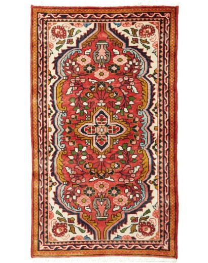 Tappeto Hamadan Persia rosso giallo 71x120