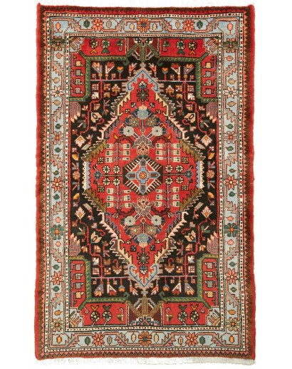 Tappeto Hamadan Persia marrone grigio 85x136