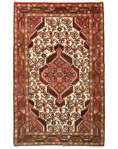Tappeto Hamadan Persia marrone giallo 77x125