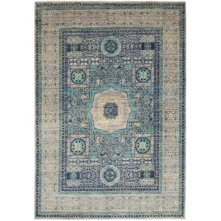 Tappeto Mamlouk Pakistan grigio bianco 153x215