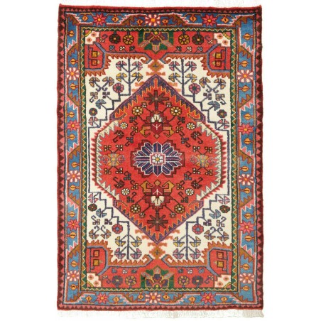 Tappeto Hamadan Persia marrone bianco 78x115