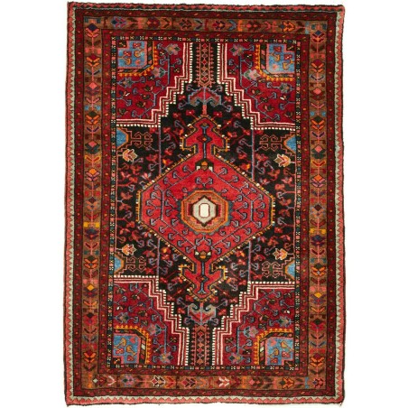 Tappeto Hamadan Persia marrone blu 86x124