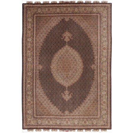 Tappeto Tabriz 50 Raj Mahi Persia azzurro giallo 207x302