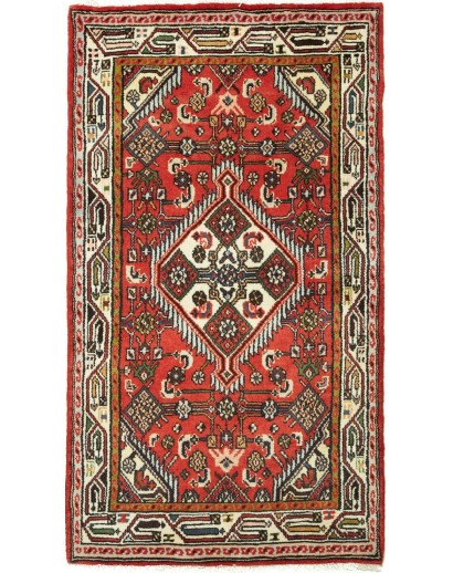 Tappeto Hamadan Persia marrone giallo 78x134