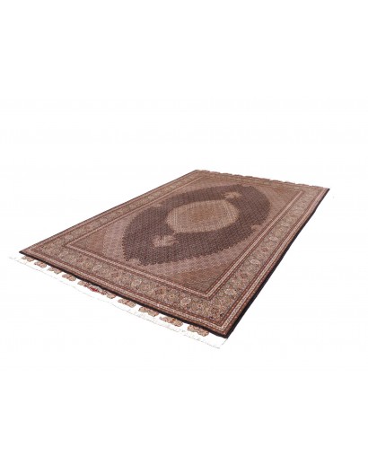 Tappeto Tabriz 50 Raj Mahi Persia azzurro giallo 207x302