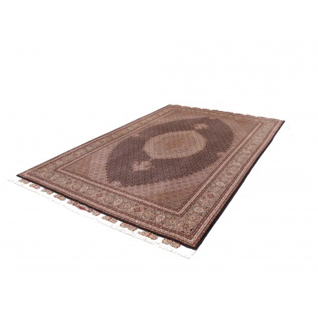 Tappeto Tabriz 50 Raj Mahi Persia azzurro giallo 207x302