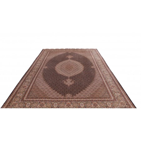 Tappeto Tabriz 50 Raj Mahi Persia azzurro giallo 207x302