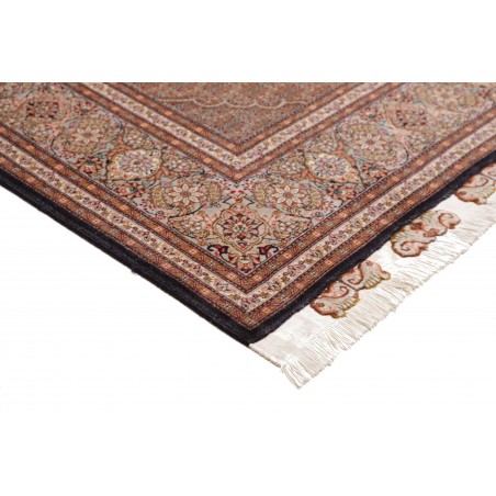 Tappeto Tabriz 50 Raj Mahi Persia azzurro giallo 207x302