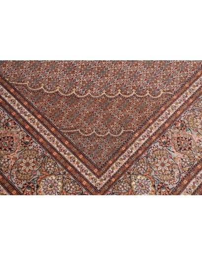 Tappeto Tabriz 50 Raj Mahi Persia azzurro giallo 207x302