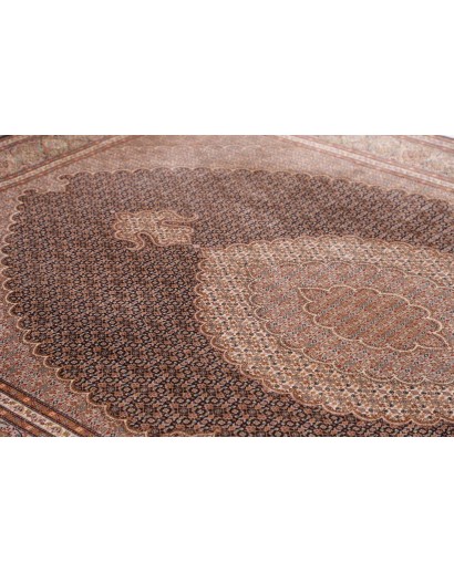 Tappeto Tabriz 50 Raj Mahi Persia azzurro giallo 207x302