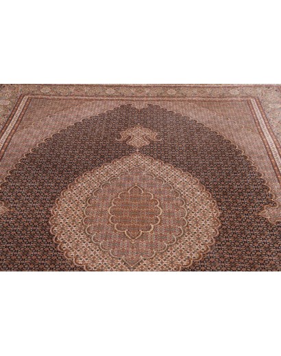 Tappeto Tabriz 50 Raj Mahi Persia azzurro giallo 207x302