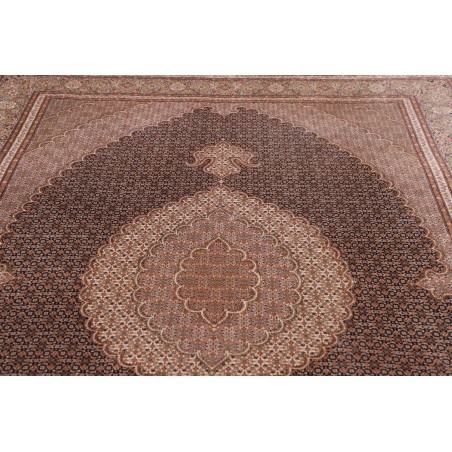 Tappeto Tabriz 50 Raj Mahi Persia azzurro giallo 207x302