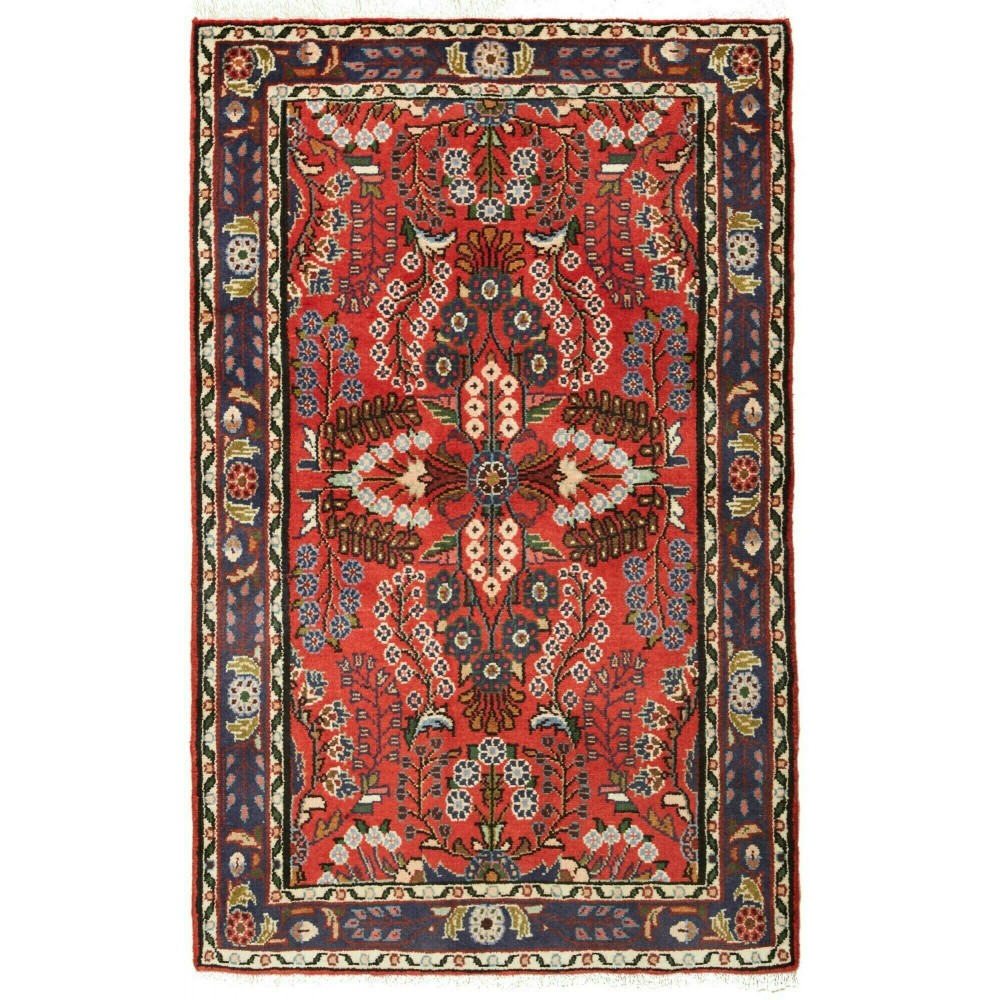 Tappeto Hamadan Persia grigio marrone 80x131 Tappeto Hamadan Persia grigio marrone 80x131
