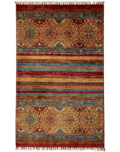Tappeto Samarkand Pakistan marrone bianco 80x125