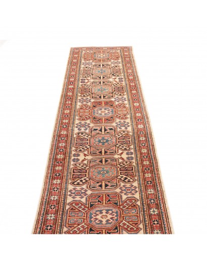 Tappeto Kazak Fine Pakistan marrone grigio 79x288