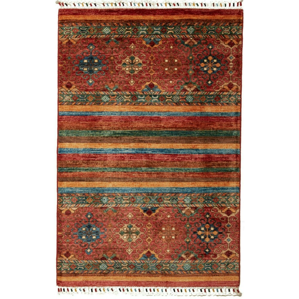 Tappeto Samarkand Pakistan marrone arancione 83x127 Tappeto Samarkand Pakistan marrone arancione 83x127
