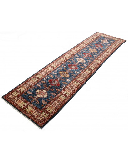Tappeto Kazak Fine Pakistan azzurro grigio 79x291