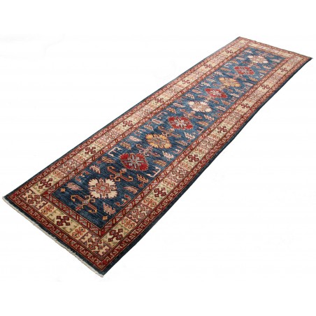 Tappeto Kazak Fine Pakistan azzurro grigio 79x291