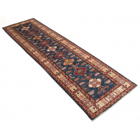 Tappeto Kazak Fine Pakistan azzurro grigio 79x291