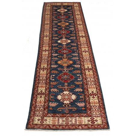 Tappeto Kazak Fine Pakistan azzurro grigio 79x291