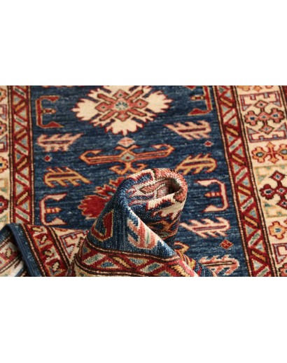 Tappeto Kazak Fine Pakistan azzurro grigio 79x291